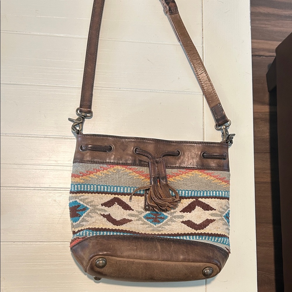 STS Ranchwear Brown and Multicolor Crossbody Bag